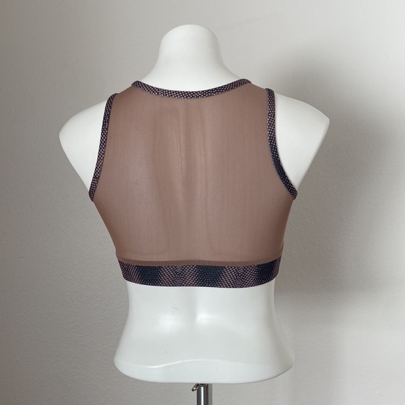 NovaSport Polka Dot Mesh Sports Bra Mauve High Performance Sports Bra Size M - Picture 3 of 7